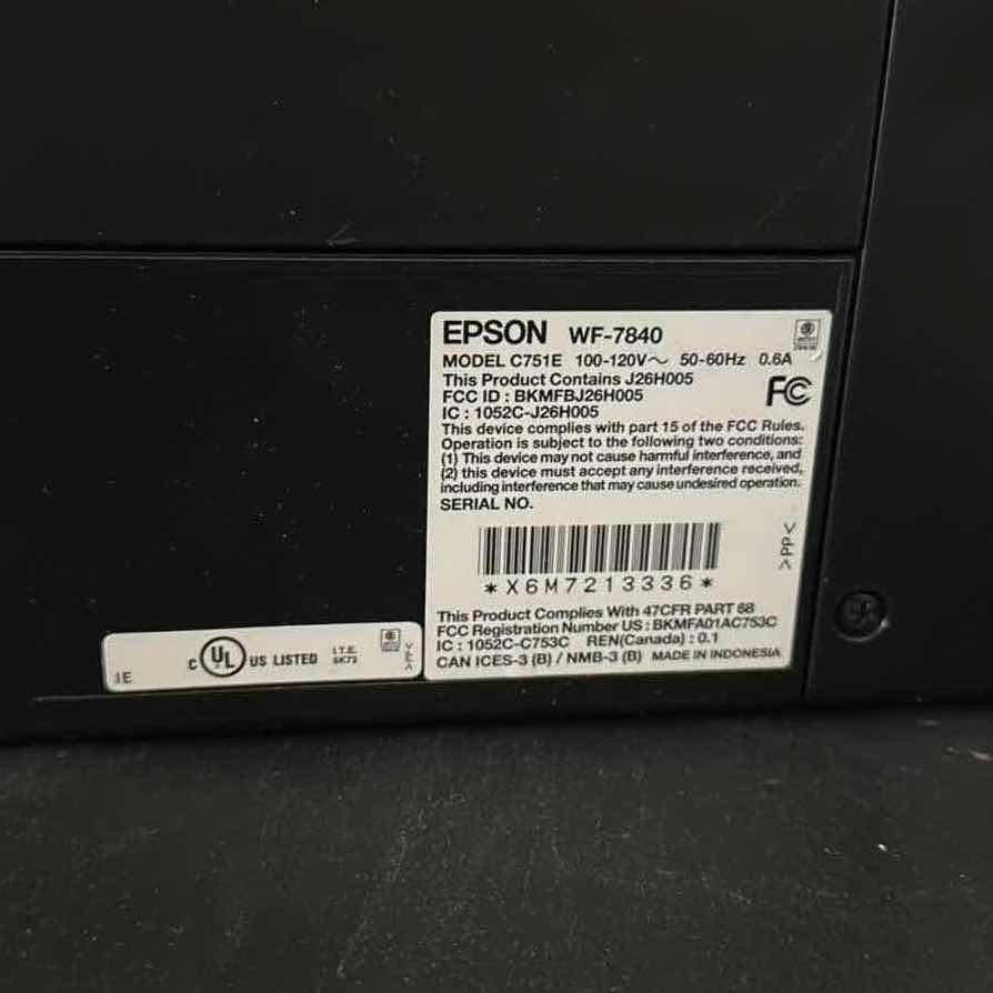 Photo 1 of EPSOM PRINTER & FAX MACHINE