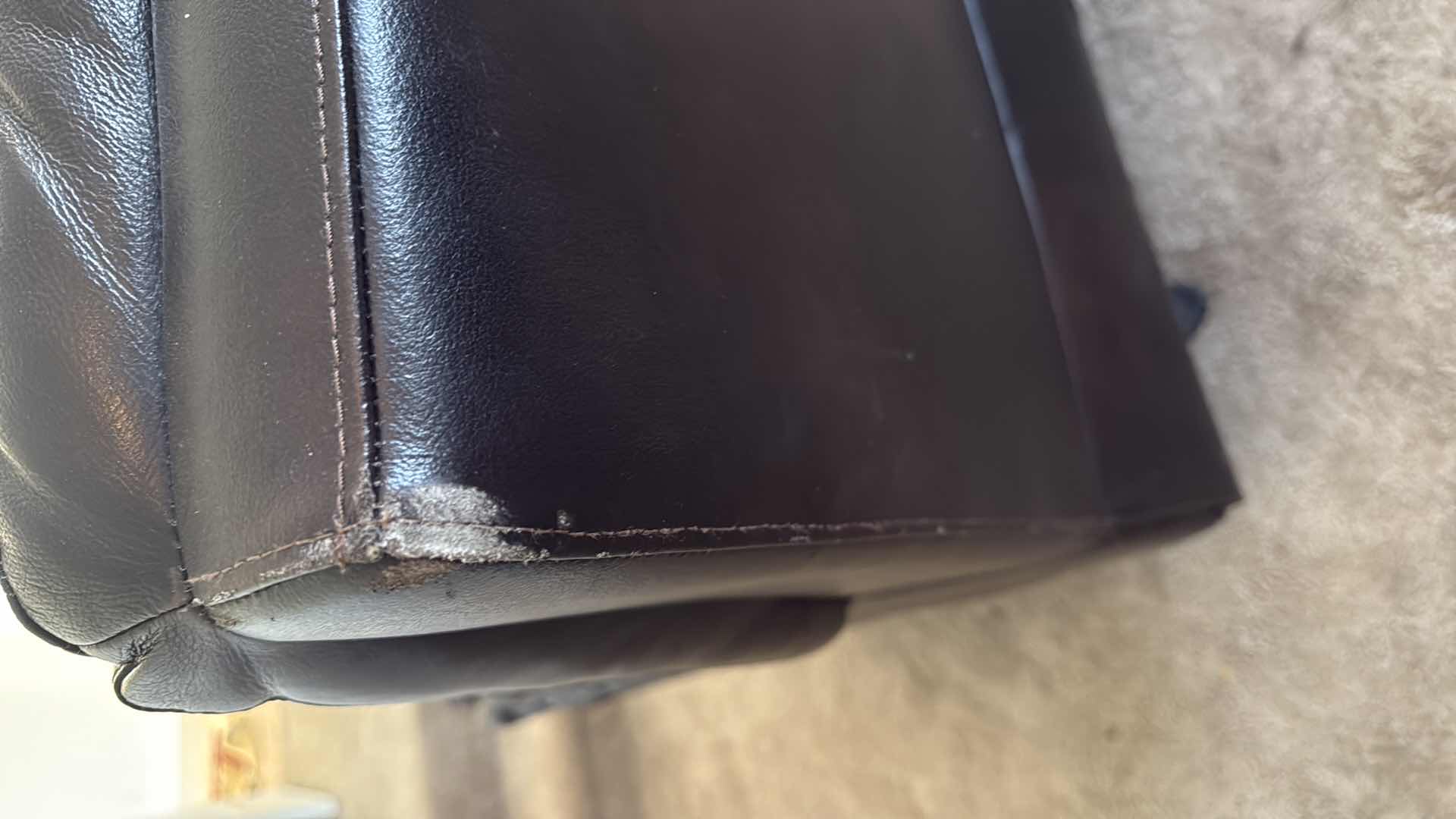 Photo 1 of DARK BROWN LEATHER ROCKER RECLINER CHAIR