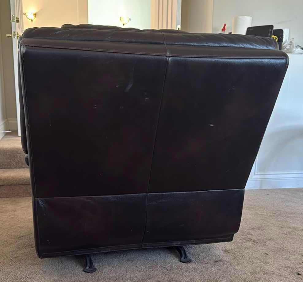 Photo 1 of DARK BROWN LEATHER ROCKER RECLINER CHAIR