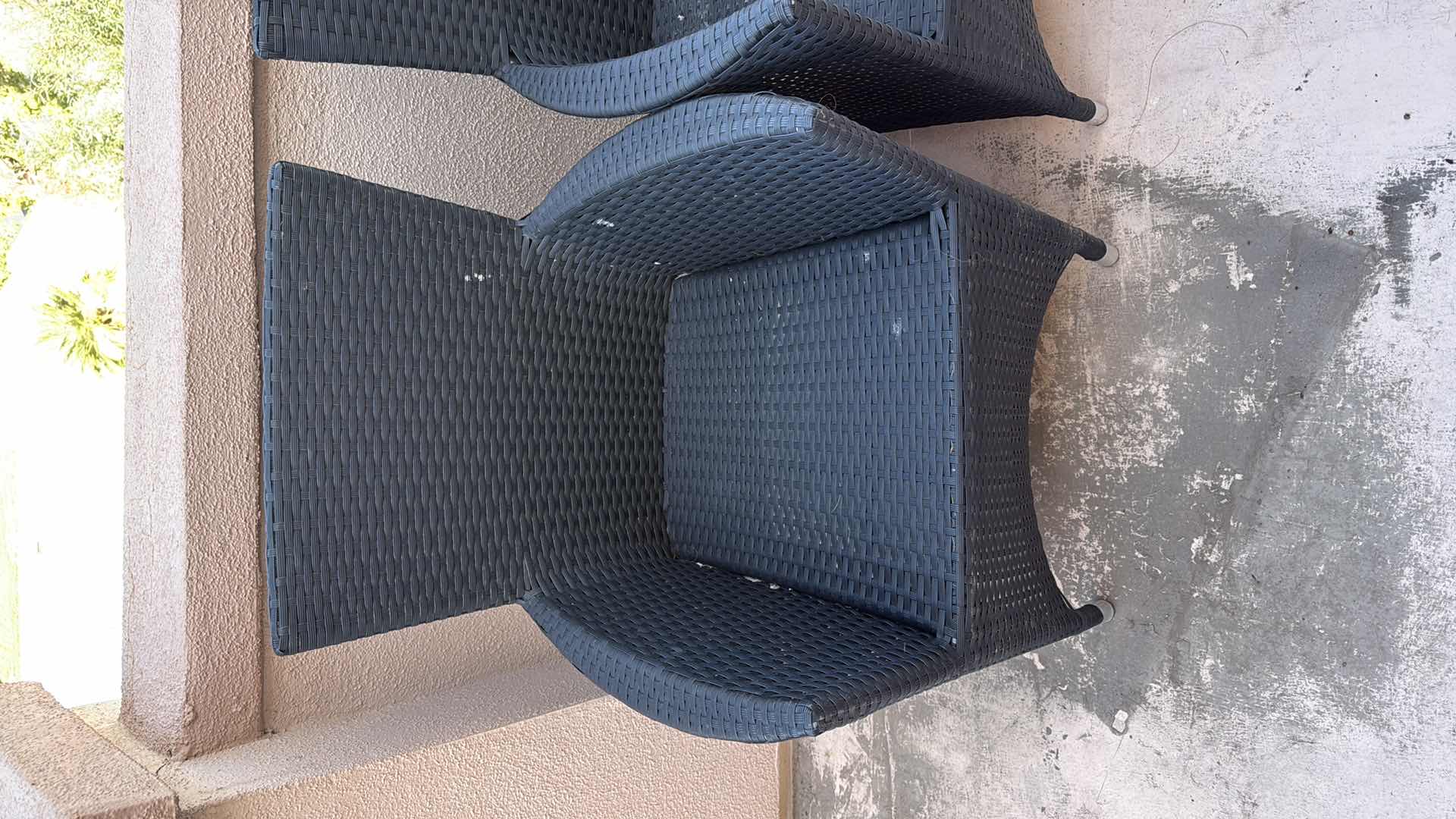 Photo 1 of 2-RATTAN PATIO ARM CHAIRS