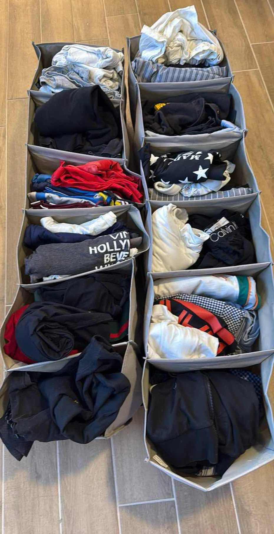 Photo 1 of CONTENTS OF STORAGE RACKS-MEN’S CLOTHES (SIZE L-XXL)