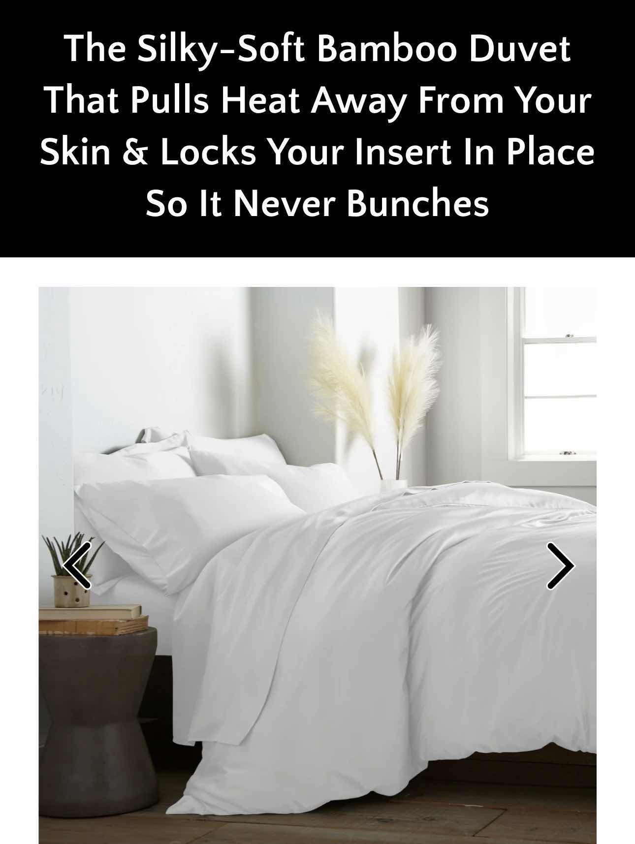 Photo 1 of BAMBOO IS BETTER BAMBOO DUVET COLLECTION FULL- QUEEN - 90” X 90” WHITE