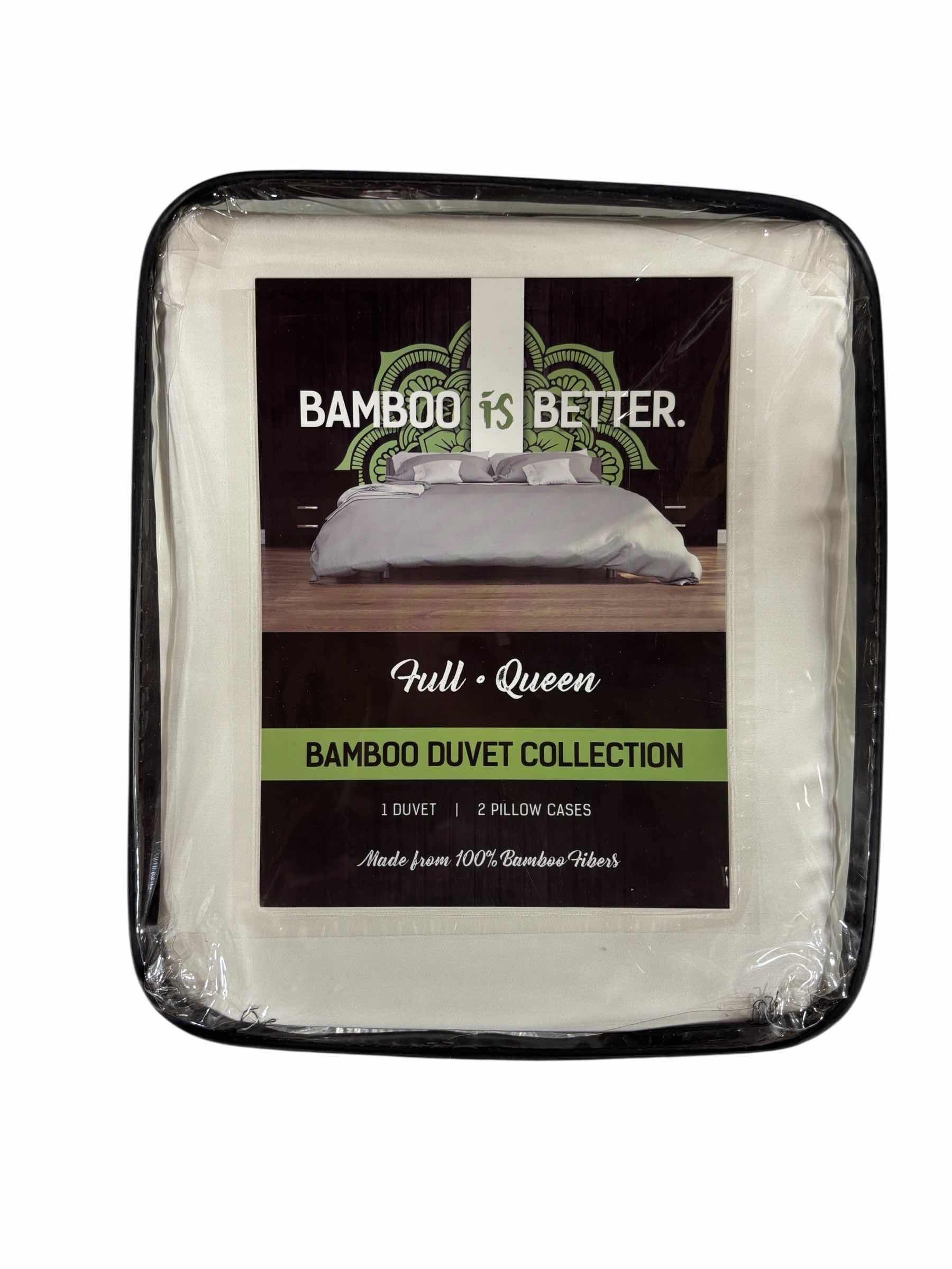 Photo 1 of $289 BAMBOO IS BETTER FULL- QUEEN BAMBOO DUVET COLLECTION WHITE 90” X 90”