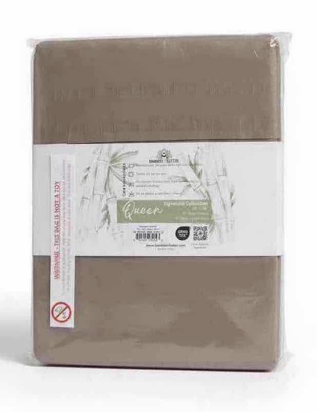 Photo 1 of BAMBOO IS BETTER SIGNATURE 100% BAMBOO QUEEN SHEET SET-TAUPE