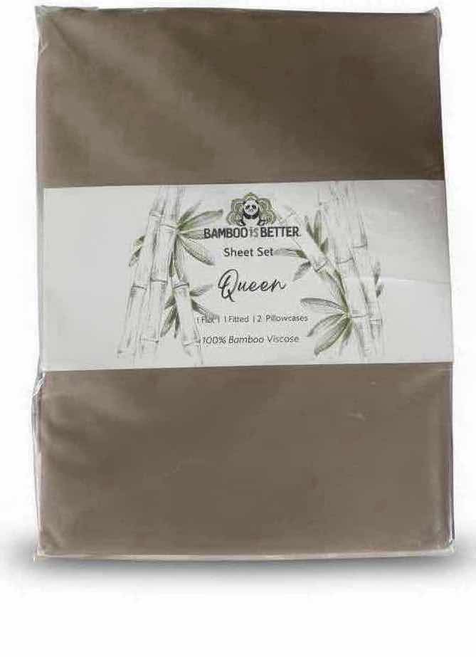 Photo 1 of BAMBOO IS BETTER SIGNATURE 100% BAMBOO QUEEN SHEET SET-TAUPE