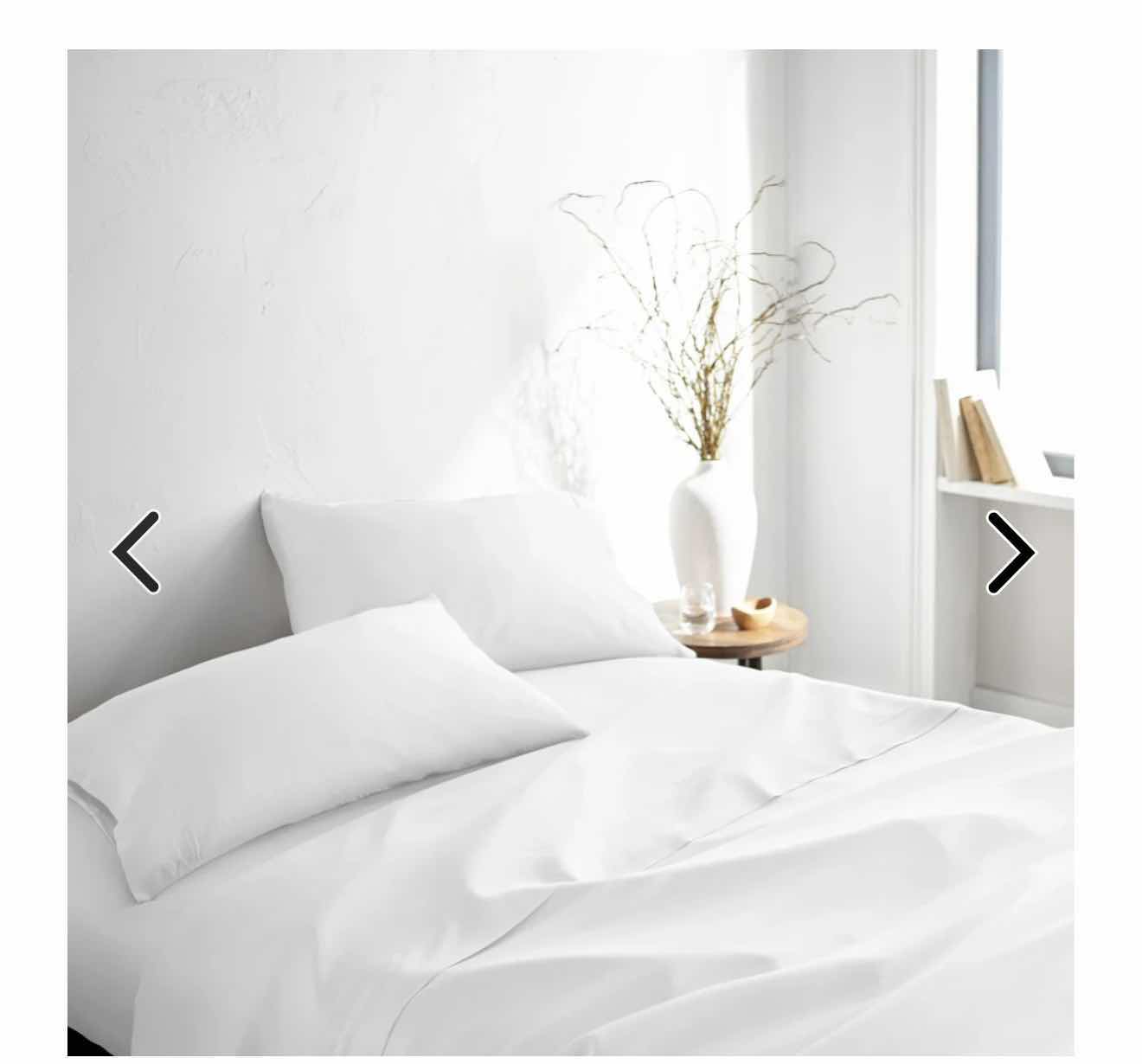 Photo 1 of BAMBOO IS BETTER SIGNATURE 100% BAMBOO QUEEN SHEET SET-WHITE