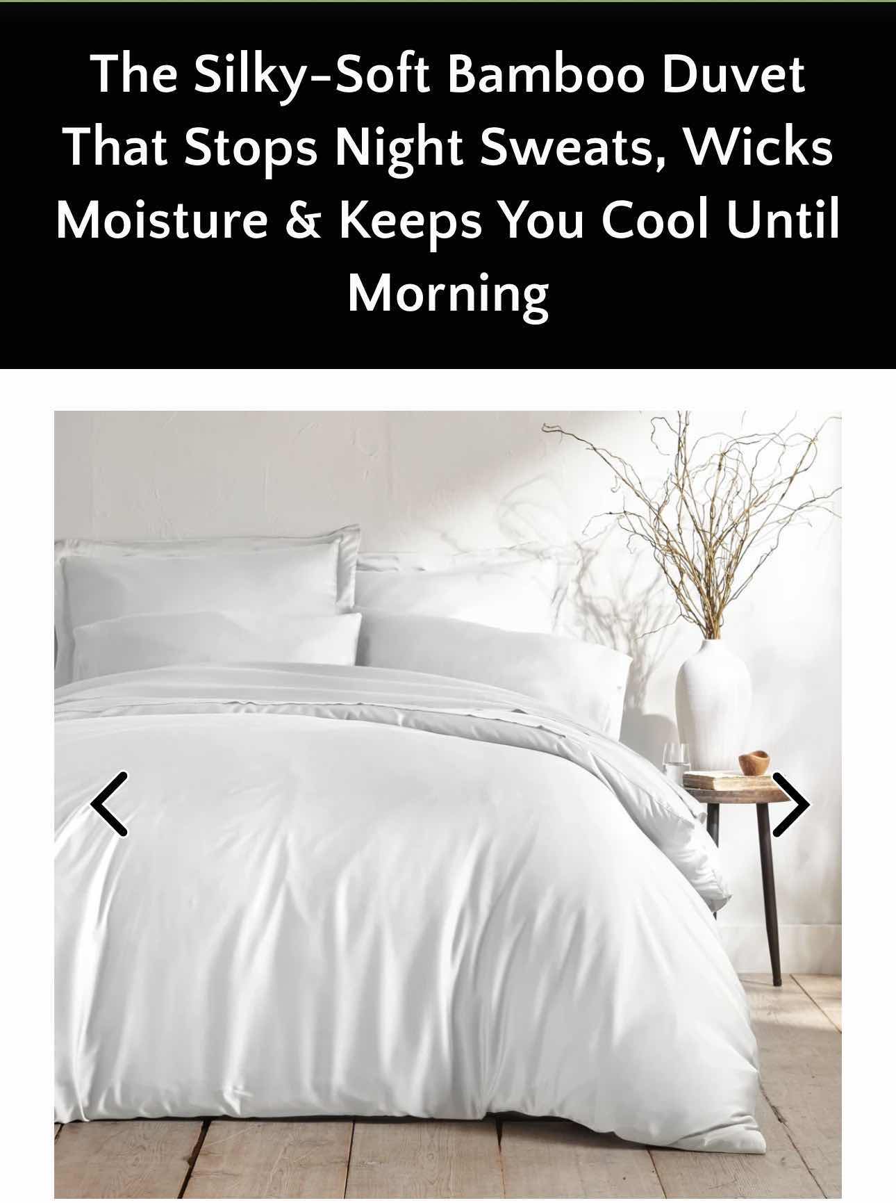 Photo 1 of BAMBOO IS BETTER BAMBOO DUVET COLLECTION- QUEEN - 60” X 80” WHITE