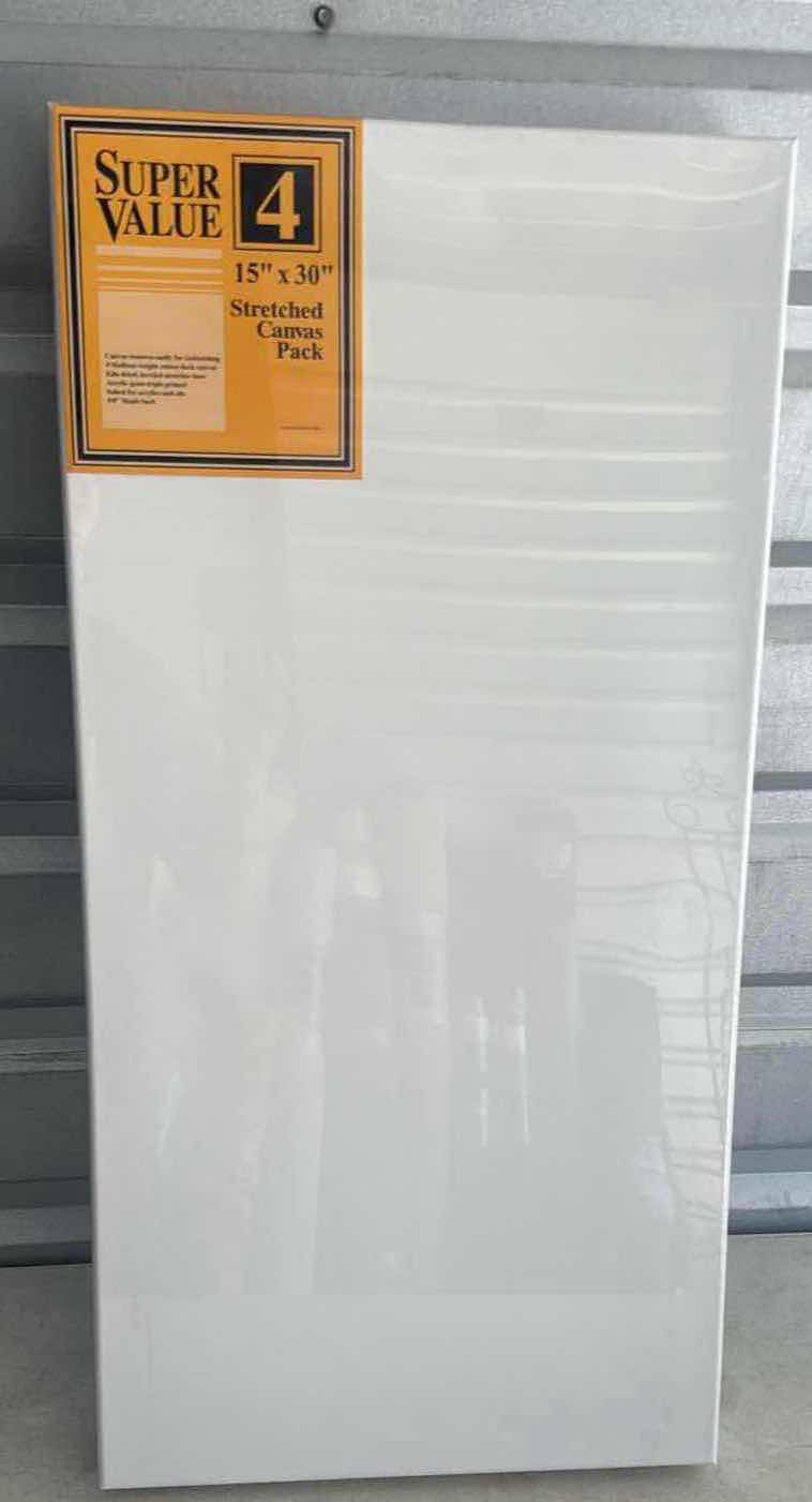 Photo 1 of 4-NIB STRETCHED CANVAS 15”X30”