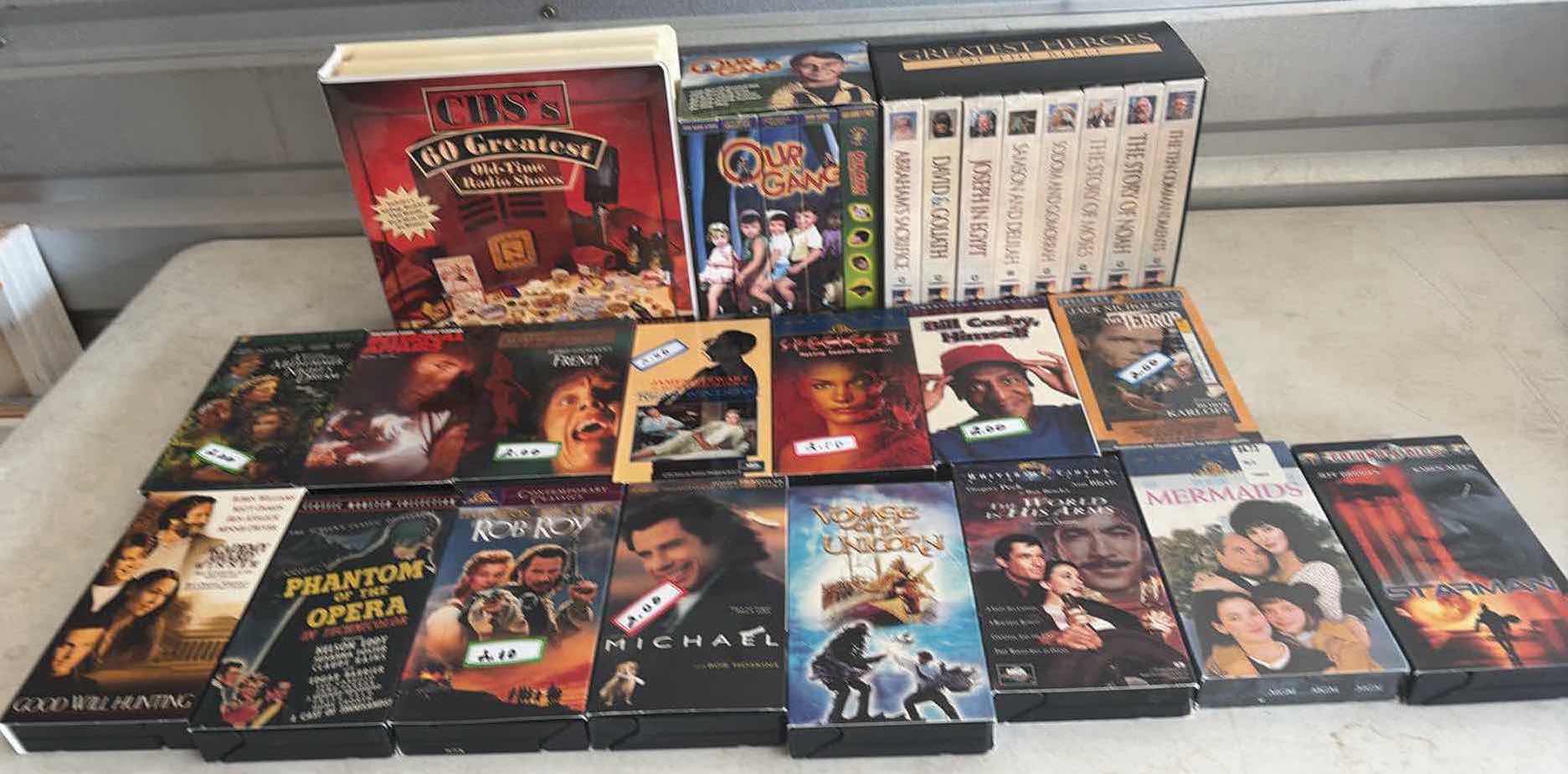 Photo 1 of CONTENTS OF BOX, VHS TAPES