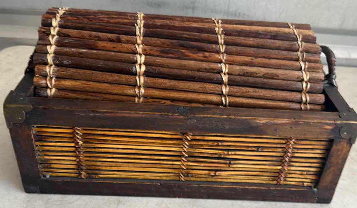 Photo 1 of WOVEN BAMBOO TABLE RUNNER WITH CASE 6’X13”