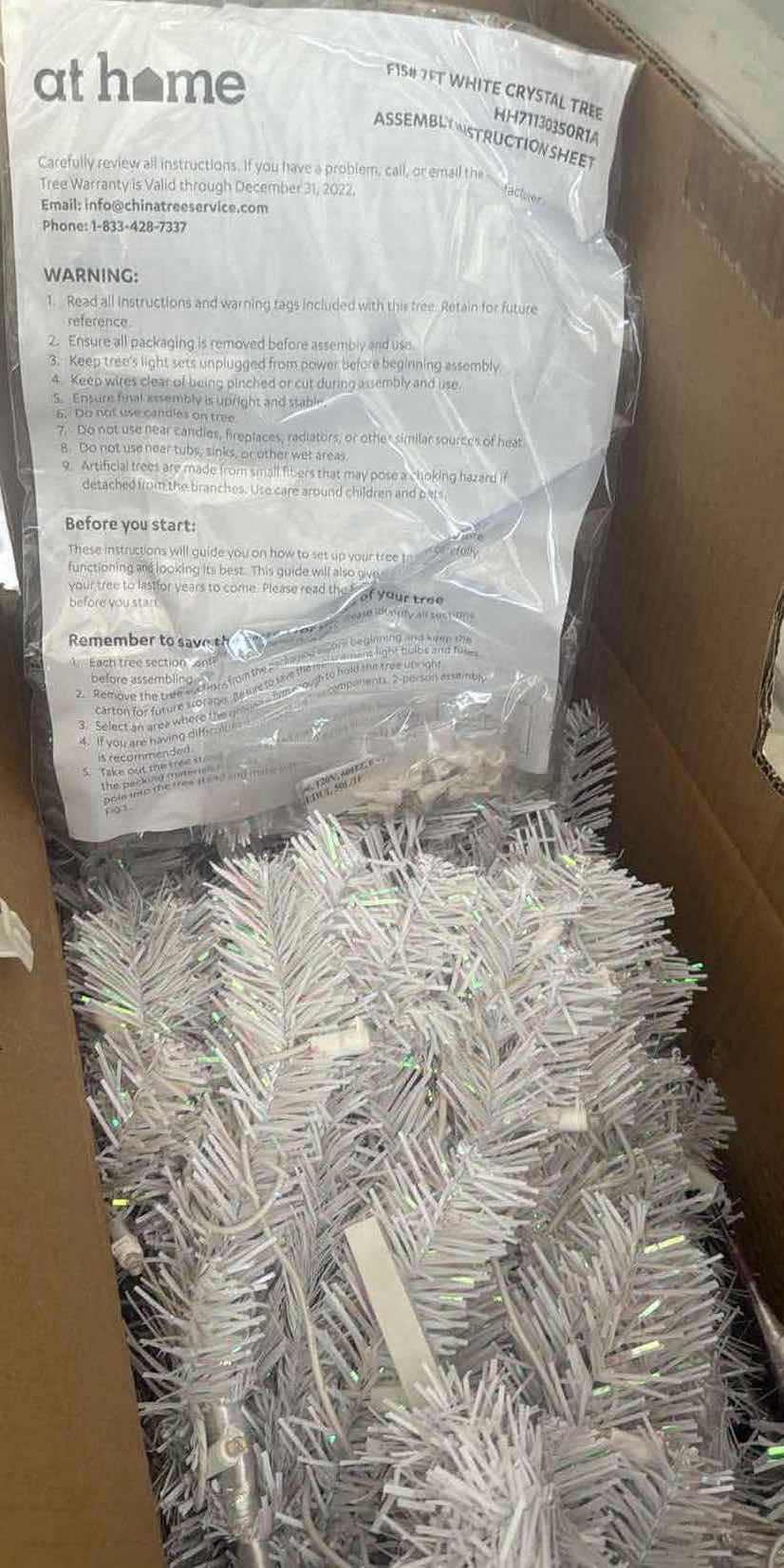 Photo 1 of Nib 7ft Pre- WHITE CRYSTAL TREE