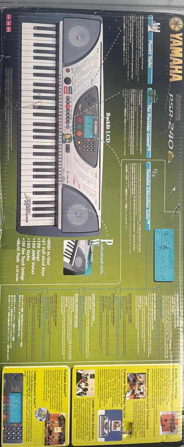 Photo 1 of NIB YAMAHA KEYBOARD WITH STAND AND STOOL