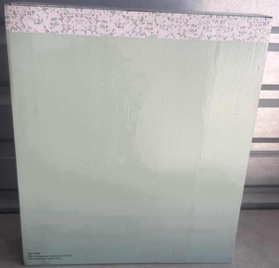 Photo 1 of NIB PEACOCK GLASS BIRD BATH WITH STAND 17X17”