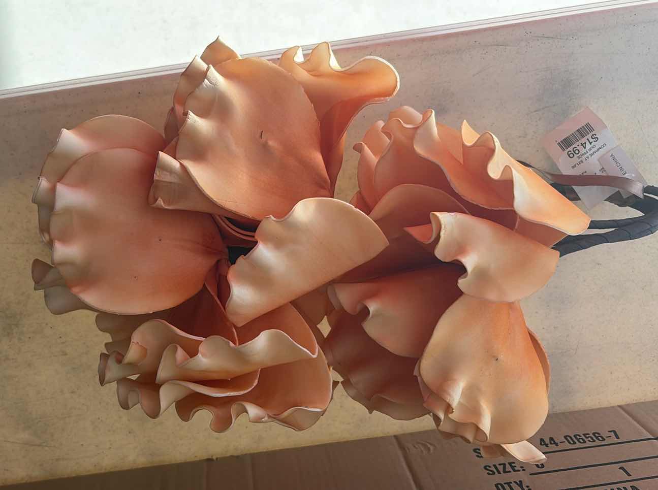 Photo 1 of CONTENTS OF BOX FLOWER DECORATIONS ORANGE