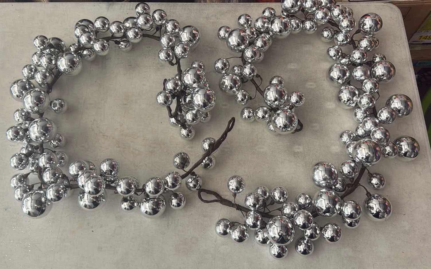 Photo 1 of CONTENTS OF BOX- 6 SILVER BALL GARLAND