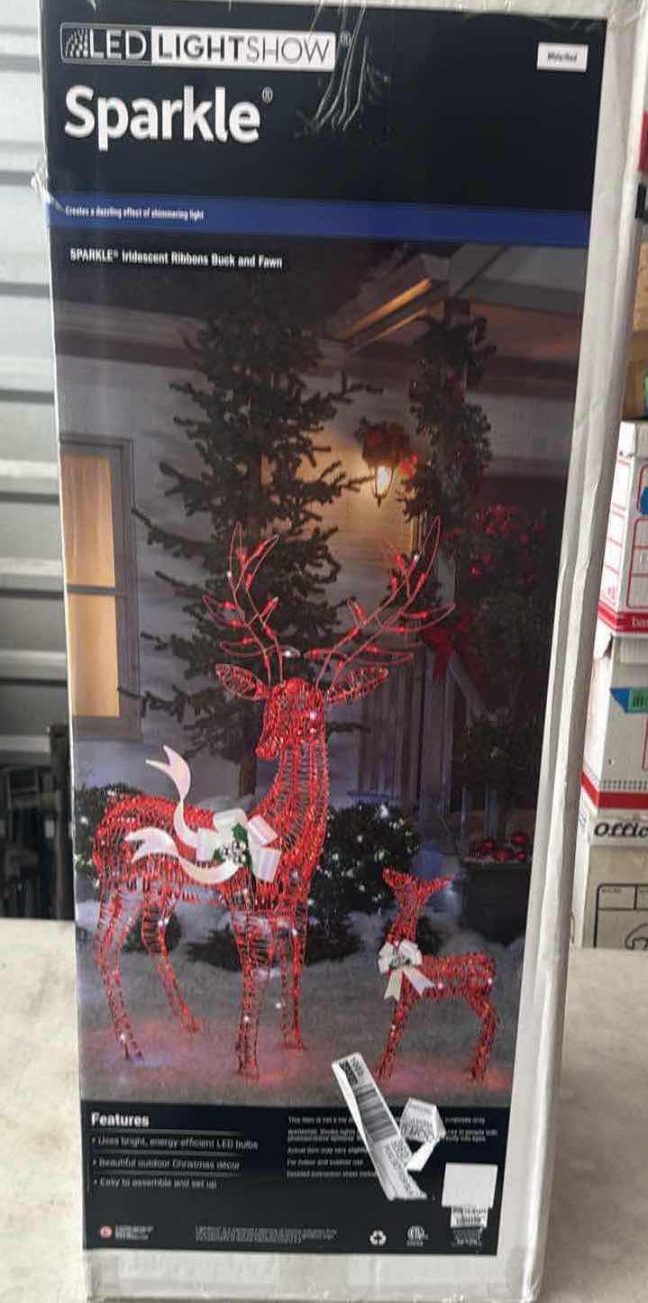 Photo 1 of NIB RED LED BUCK & FAWN 48X19x72,16X8X31