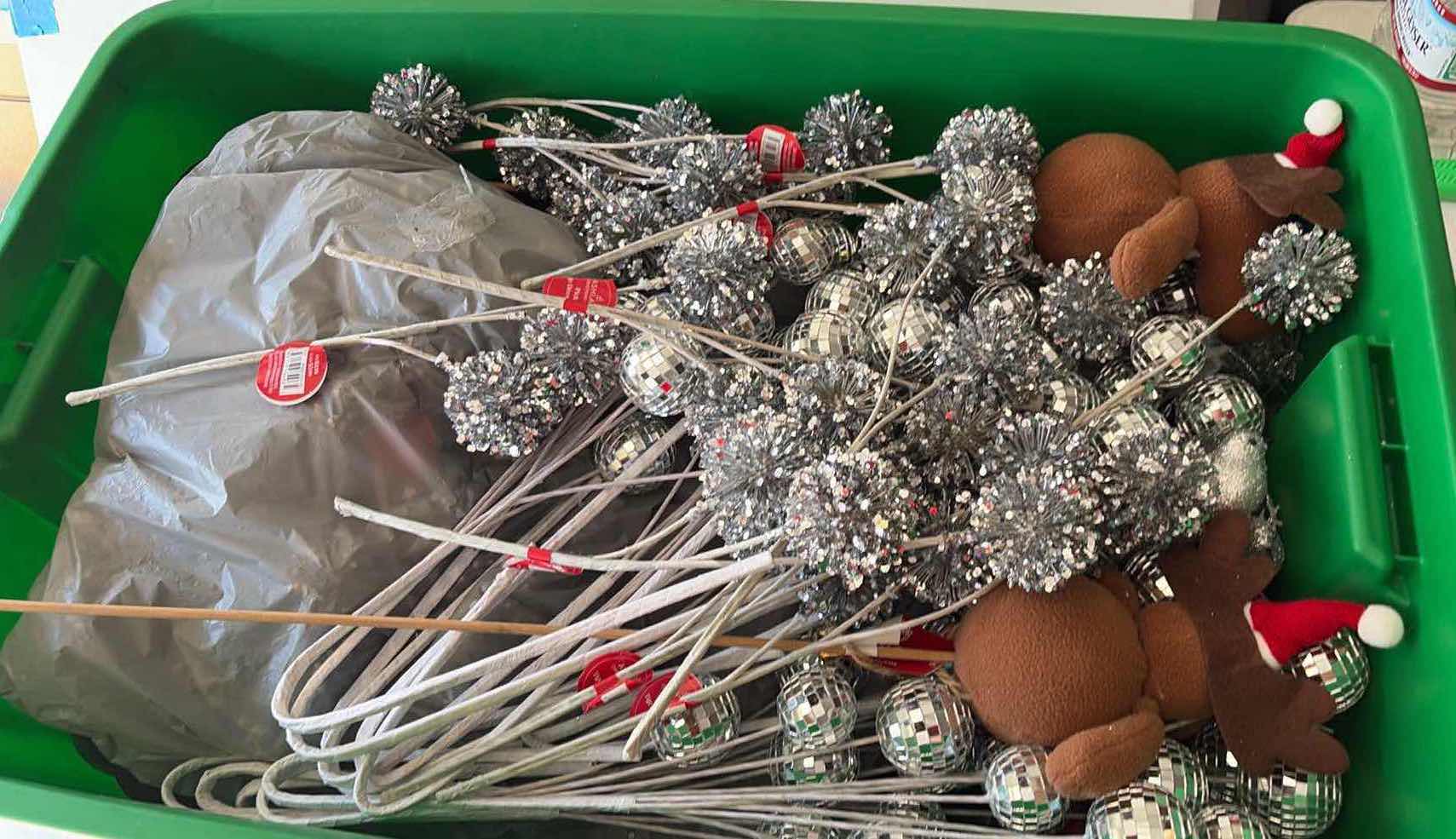 Photo 1 of CONTENTS OF BOX 2- REINDEER PLUSH TOYS/  DECORATIONS