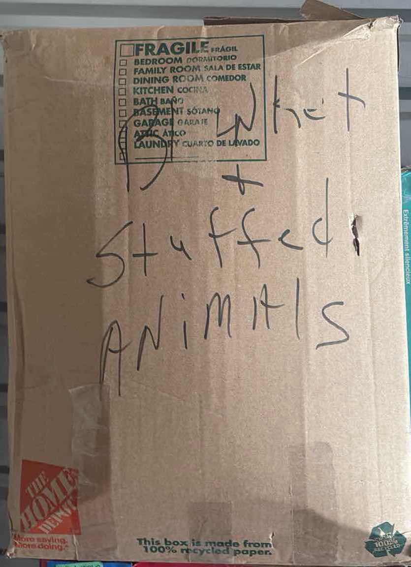 Photo 1 of CONTENTS OF BOX-STUFFED ANIMALS/DECORATIVE BRANCH