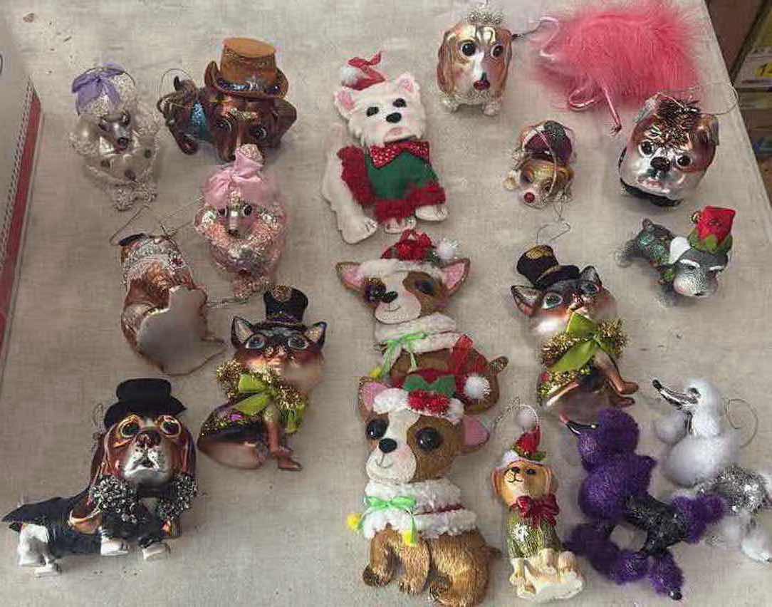 Photo 1 of CONTENTS OF BOX- DOG/CAT ORNAMENTS