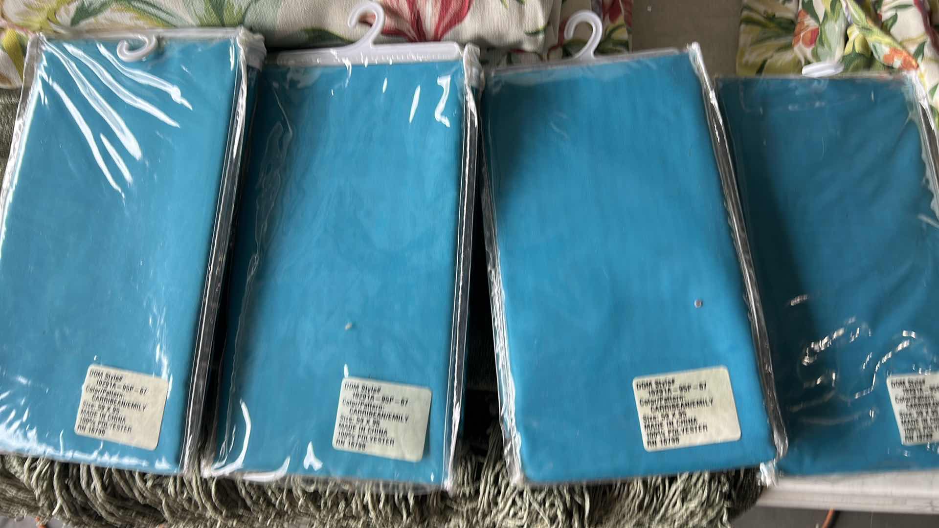 Photo 1 of COLORFUL FABRIC AND GREEN THROW BLANKET