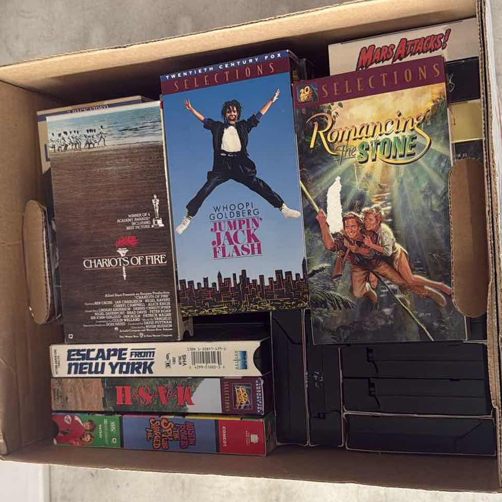 Photo 1 of CONTENTS OF BOX-VHS TAPES