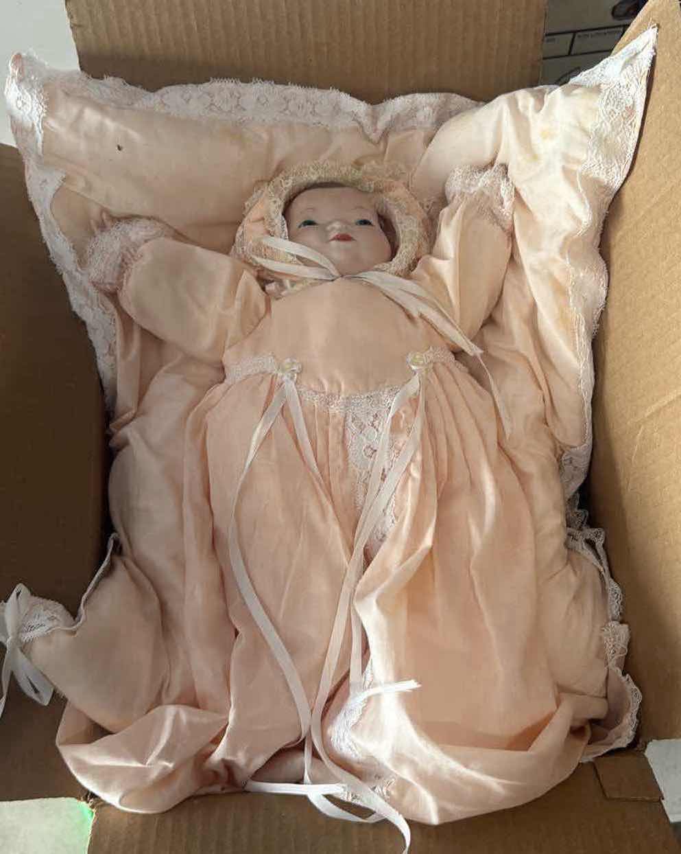 Photo 1 of CONTENTS OF BOX-PINK BABY DOLL/BLANKETS