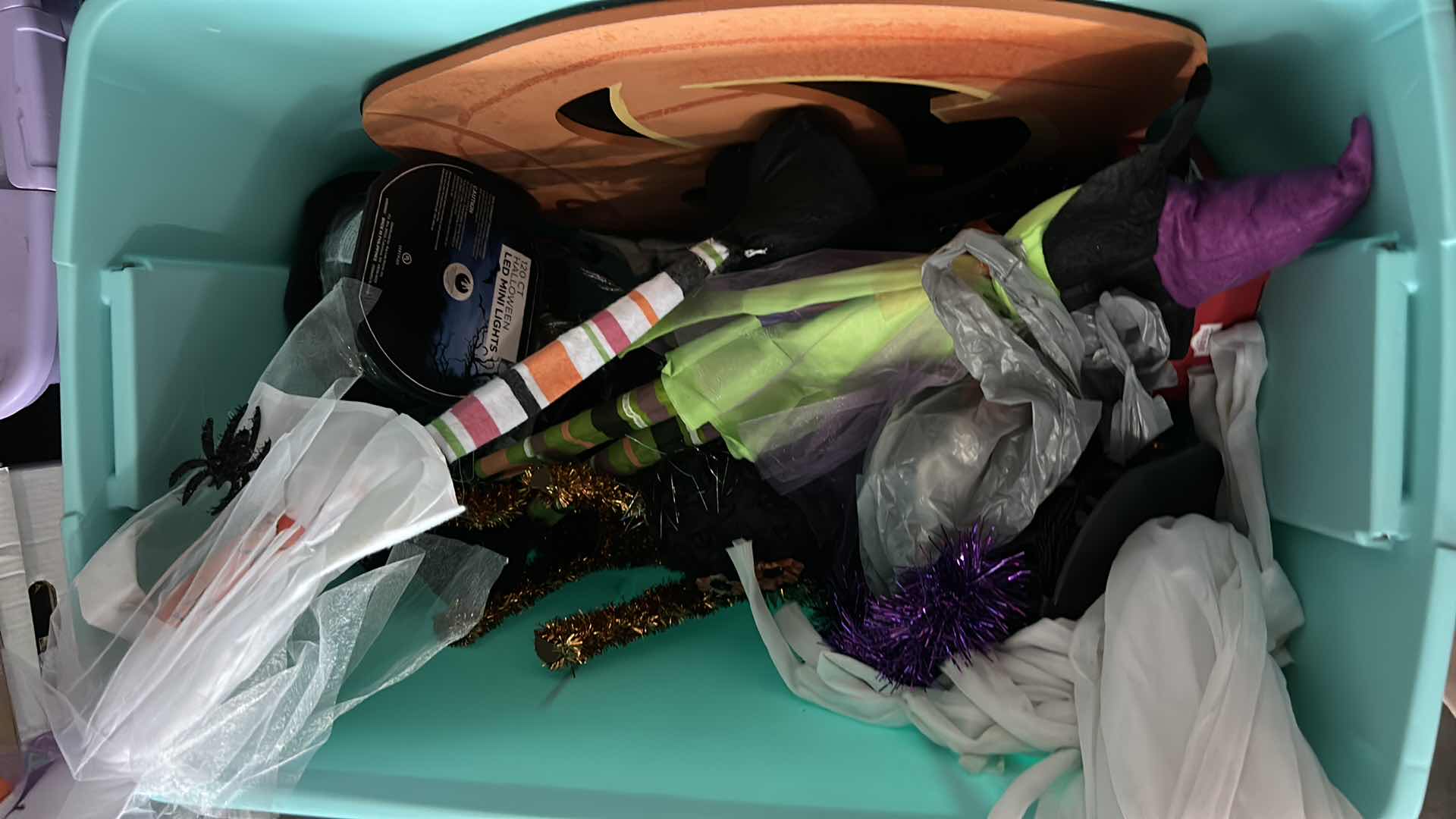 Photo 1 of CONTENTS OF TOTE-HALLOWEEN DECORATIONS (TOTE INCLUDED)