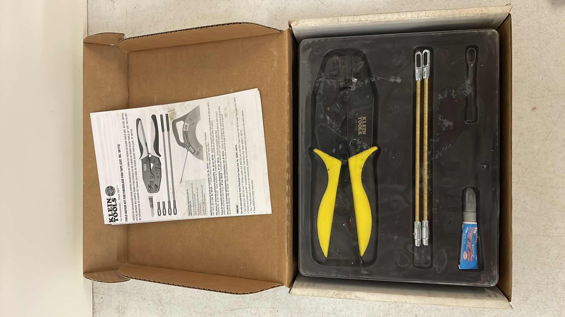 Photo 1 of KLEIN TOOLS 
FIELD REPAIR KIT FOR FIBERGLASS FISH TAPE (CAT. NO. 56115)