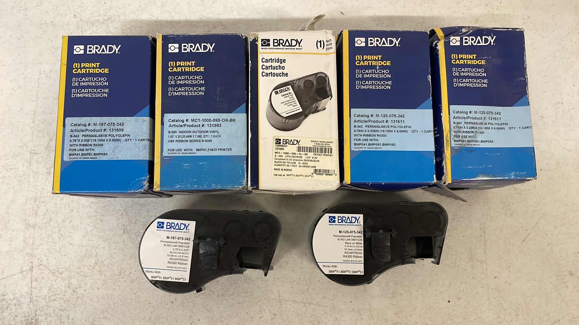 Photo 1 of BRADY PRINT CARTRIDGES (7)
