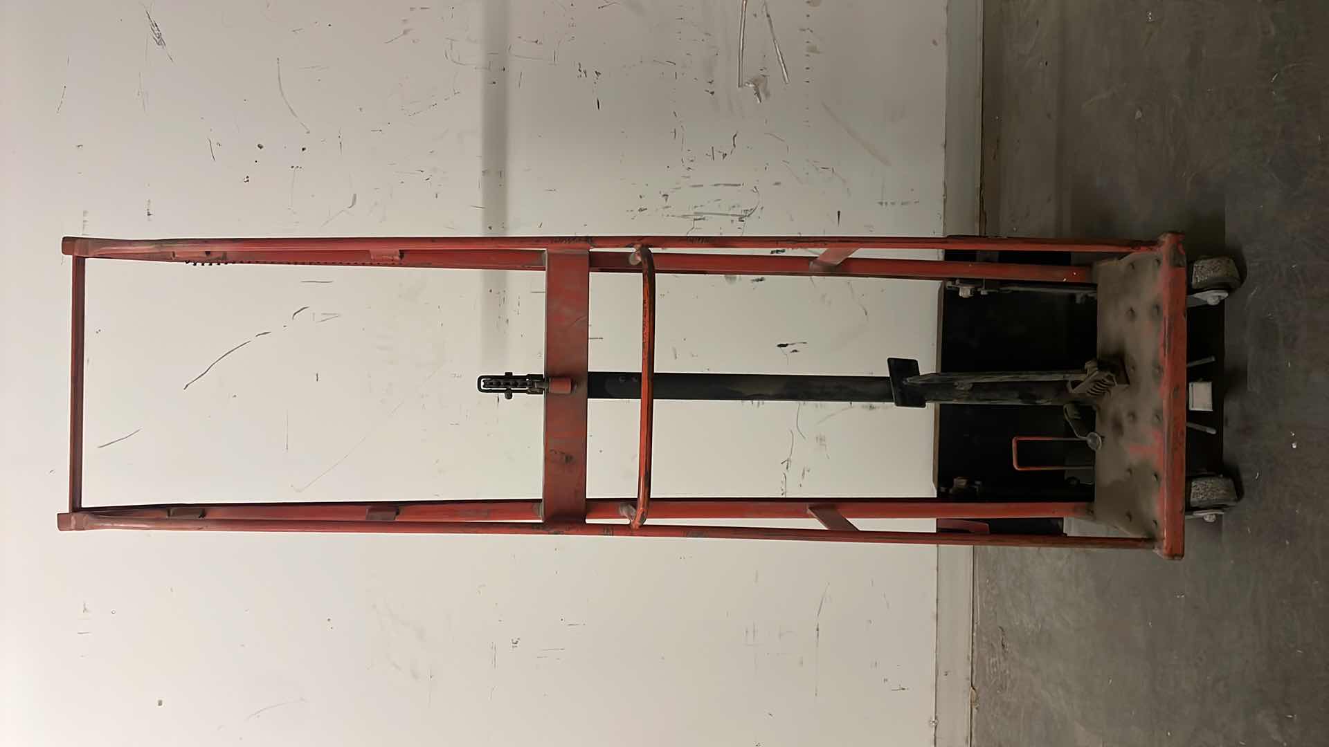 Photo 1 of WESCO HYDRAULIC STACKER JACK W/ 24" PLATFORM 260044 1000 LB CAPACITY MODEL ESPL-80-2424