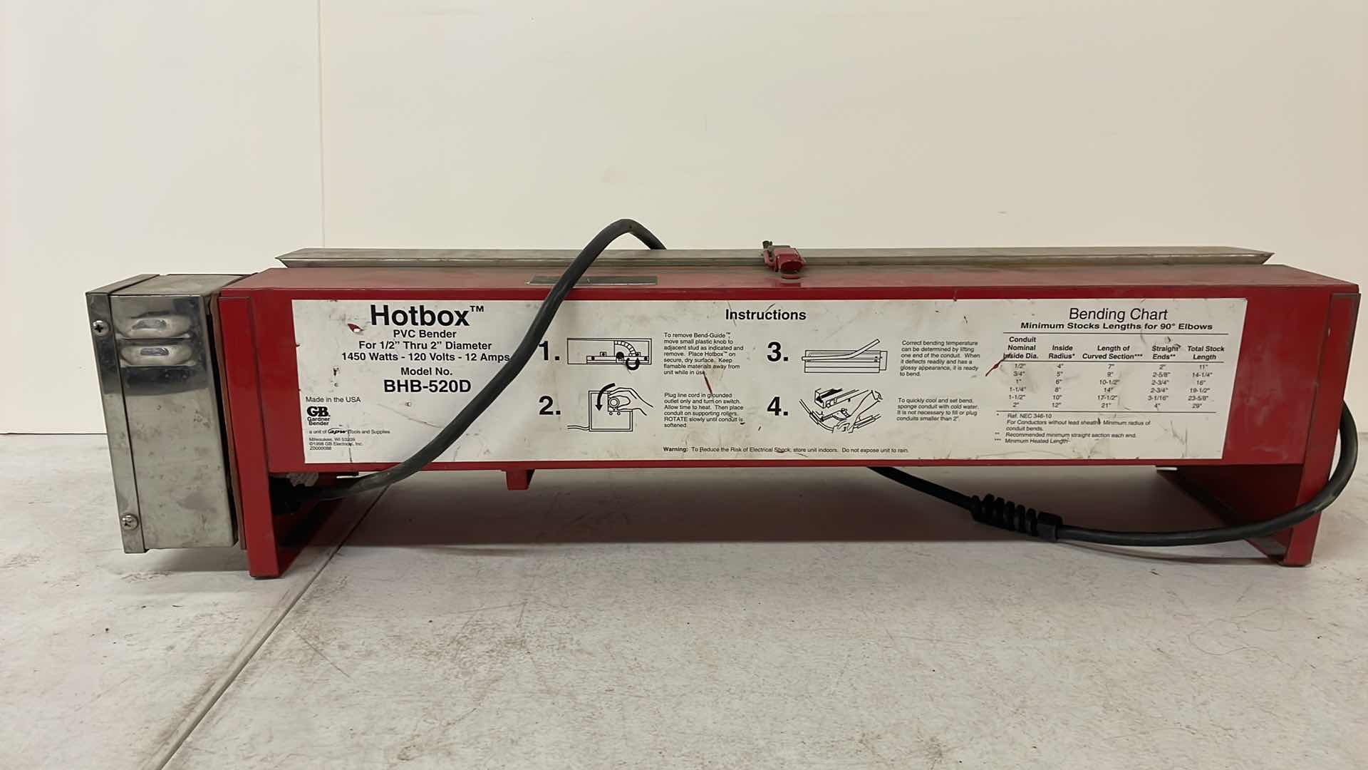 Photo 1 of PVC BENDER MODEL BHB-520D