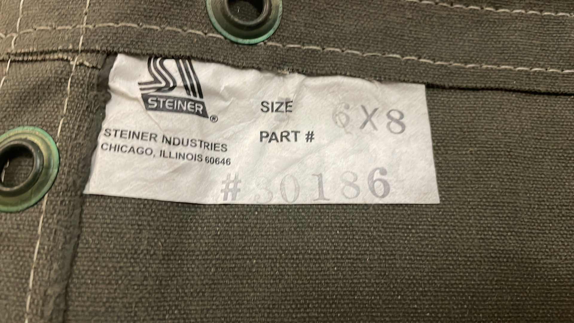 Photo 1 of STEINER CANVAS WELDING CURTAIN(6)  6’ X 8’ WITH FRAMING PIECES UNKNOWN IF ALL ARE COMPLETE