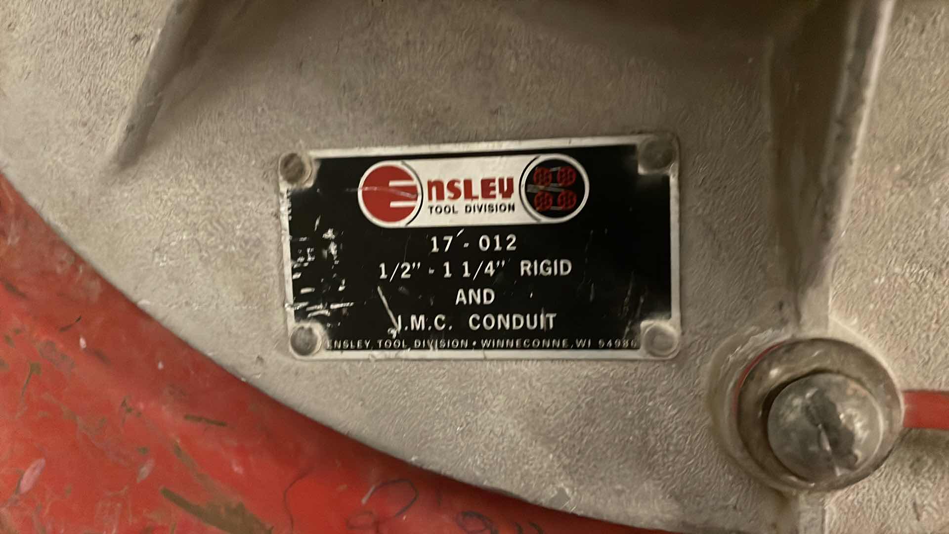 Photo 4 of ENSLEY SERIES 666 1/2-2 PIPE BENDER CONDUIT TUBING TUBE ELECTRIC 115V. 1/2”-1-1/4” DIE 1-1/2”-2” DIE