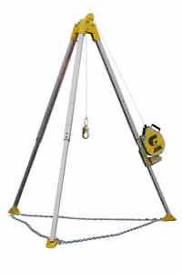 Photo 1 of GUARDIAN ARC-O-POD 50 FT. 310 LB. CAPACITY 90 IN. ALUMINUM RESCUE AND RETRIEVAL SYSTEM KIT TRIPOD