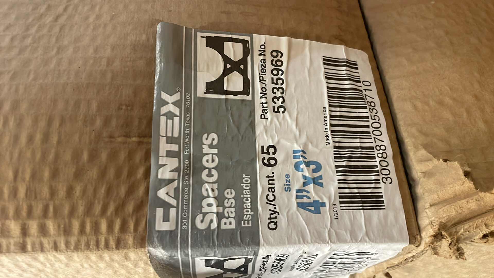 Photo 1 of CANTEX BASE SPACERS 5335969 - 4”X3” 65 PCS