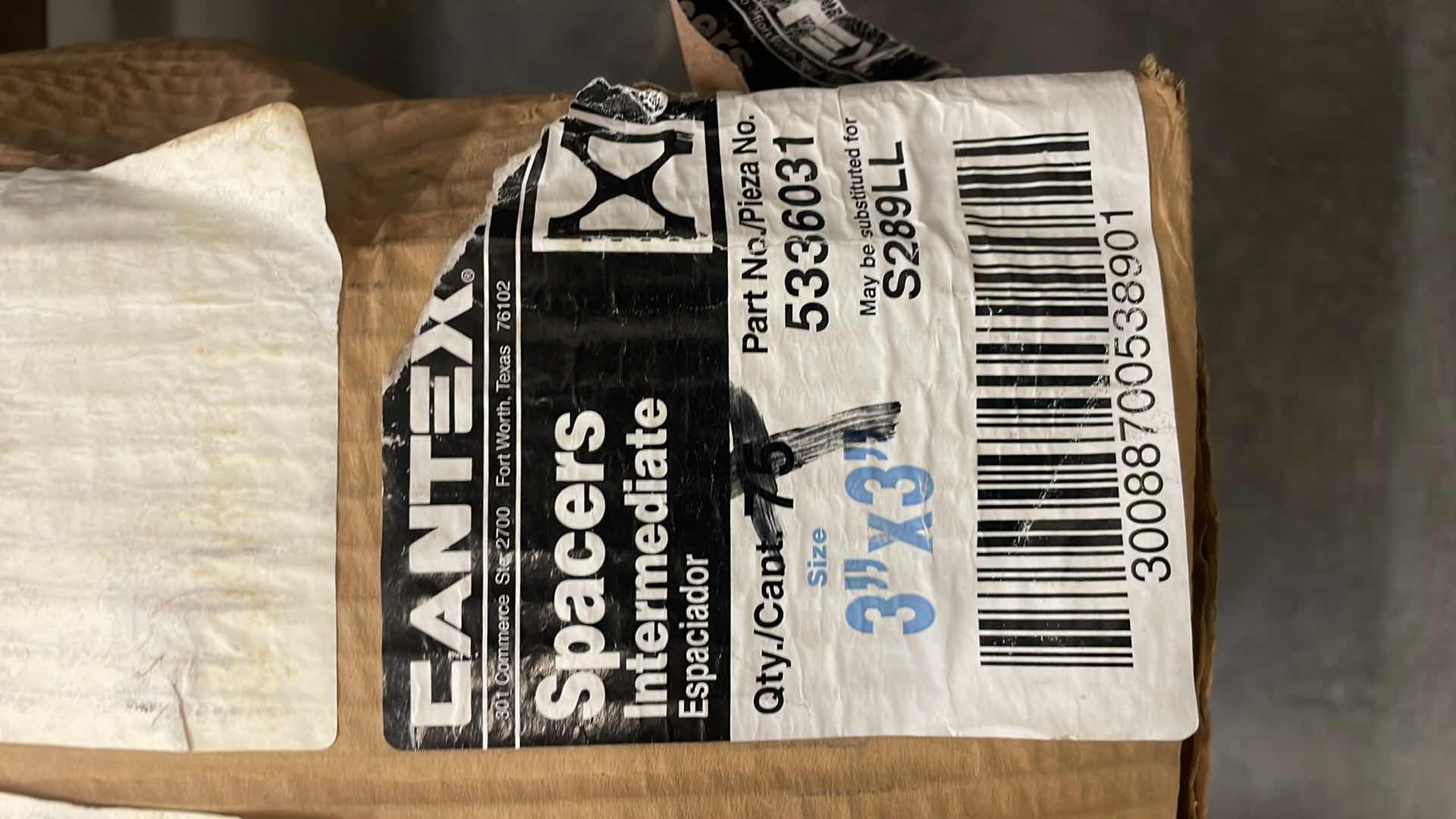 Photo 1 of CANTEX INTERMEDIATE SPACER 5336031 - 3X3 APPROXIMATELY 60 PCS