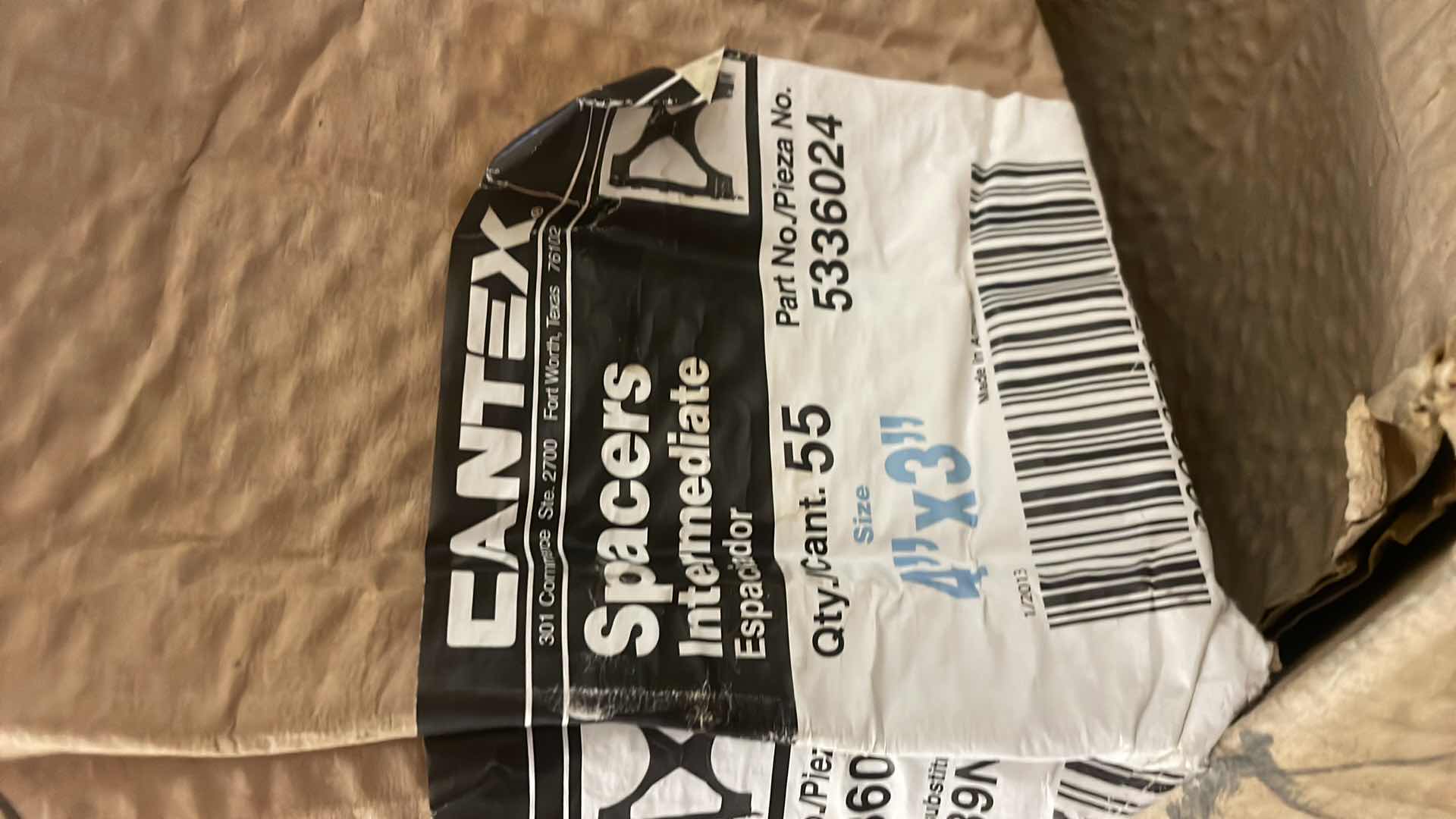 Photo 1 of CANTEX INTERMEDIATE SPACER 5336024 - 4X3 APPROXIMATELY 55PCS