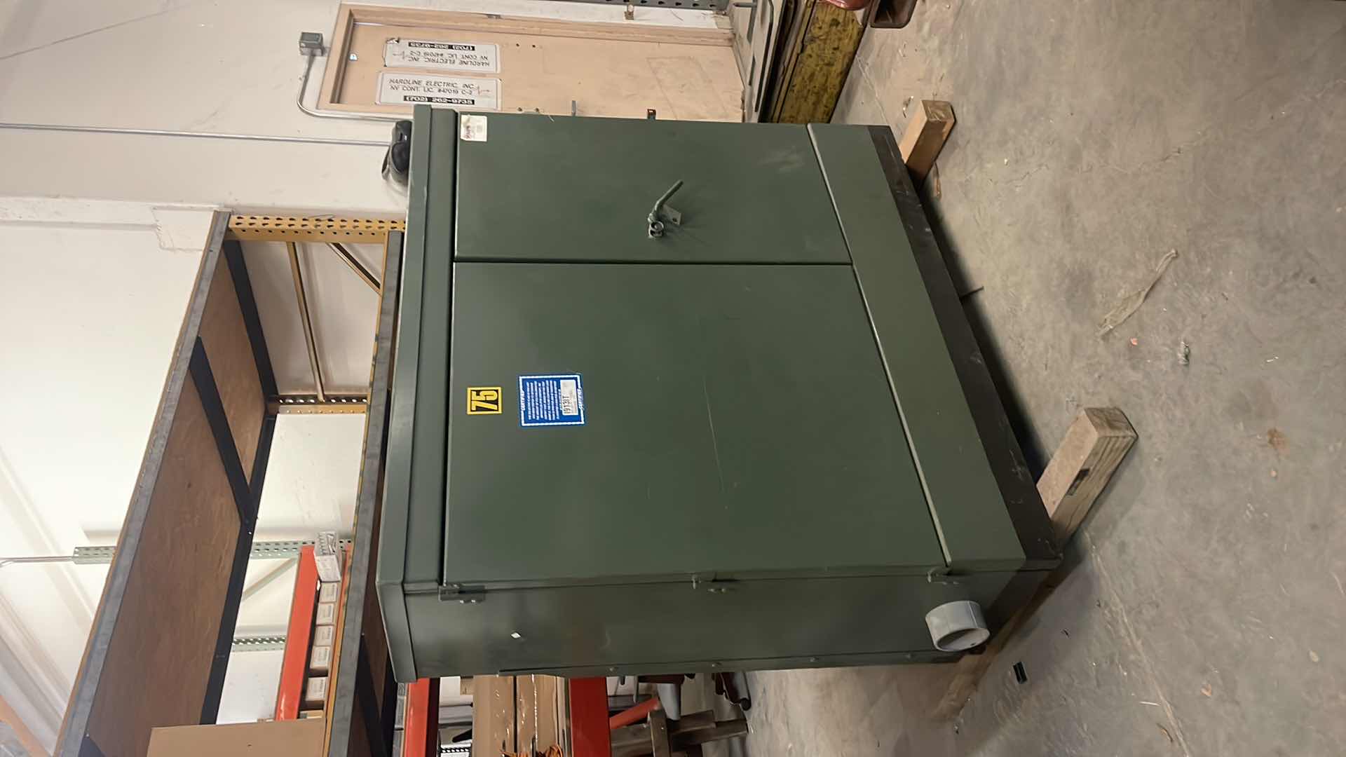 Photo 1 of PAUWELS TRANSFORMER 75 KVA 3-PHASE PAD-MOUNT TRANSFORMER HV 4160 DELTA LV 480Y/277 WITH LOADBREAK BUSHINGS