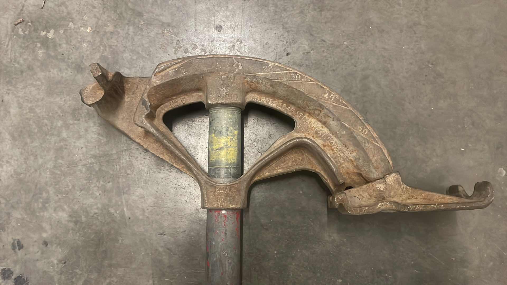 Photo 1 of BENFIELD POWER JACK FOOT PRESS 1" EMT 3/4" RIGID PIPE CONDUIT BENDER