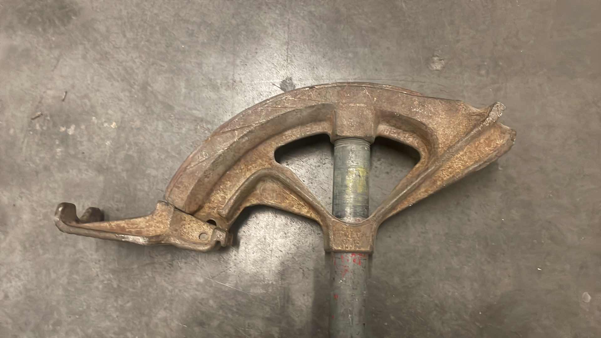 Photo 1 of BENFIELD POWER JACK FOOT PRESS 1" EMT 3/4" RIGID PIPE CONDUIT BENDER