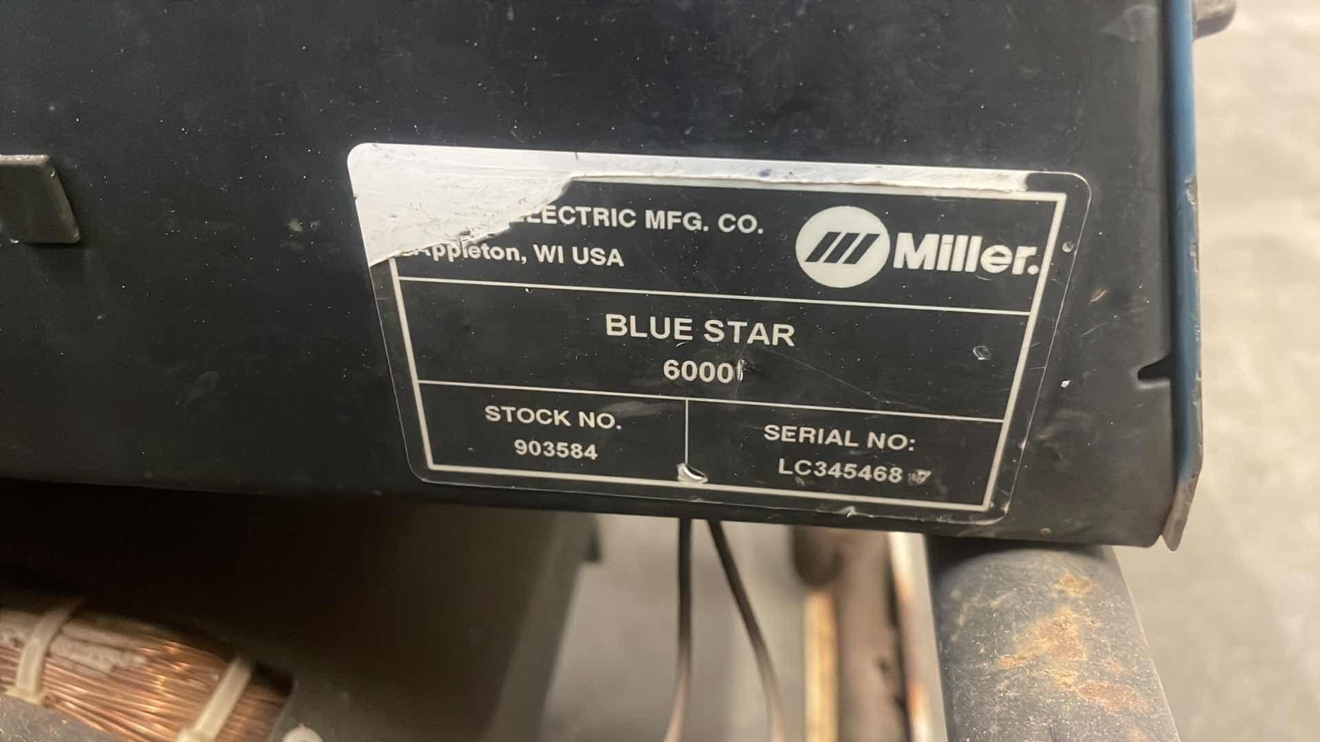Photo 1 of MILLER BLUE-STAR 6000 WELDER/GENERATOR 867 HOURS