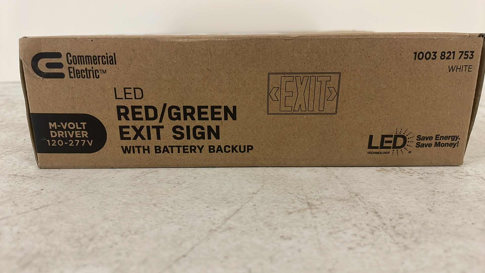 Photo 1 of LED
RED GREEN EXIT SIGN WITH BATTERY BACKUP