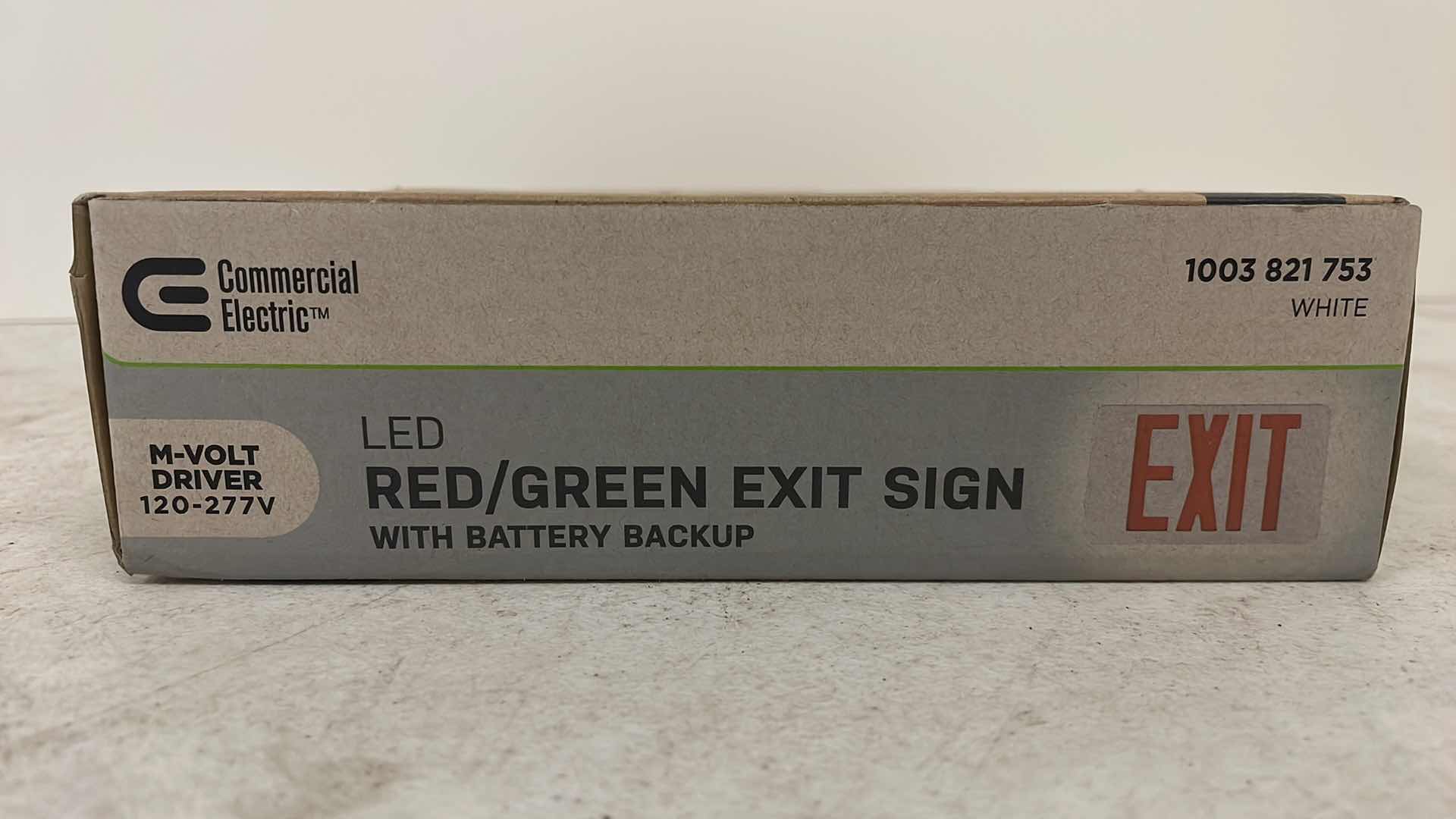 Photo 1 of LED
RED GREEN EXIT SIGN WITH BATTERY BACKUP