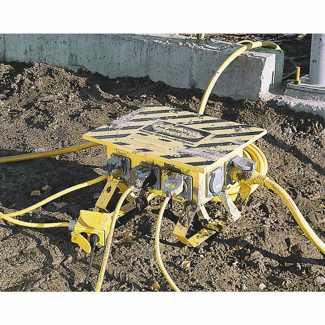 Photo 2 of HUBBELL WIRING DEVICE-KELLEMS POWER DISTRIBUTION BOX: SINGLE PHASE, 50 AMP 120/240V AC, 8 OUTLETS SPIDER BOX SBSB1A