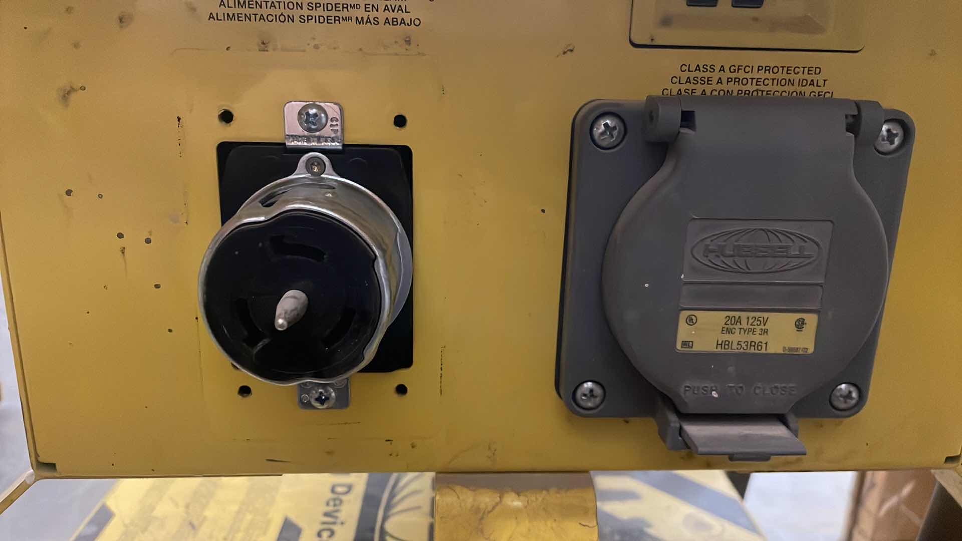 Photo 8 of HUBBELL WIRING DEVICE-KELLEMS POWER DISTRIBUTION BOX: SINGLE PHASE, 50 AMP 120/240V AC, 8 OUTLETS SPIDER BOX SBSB1A