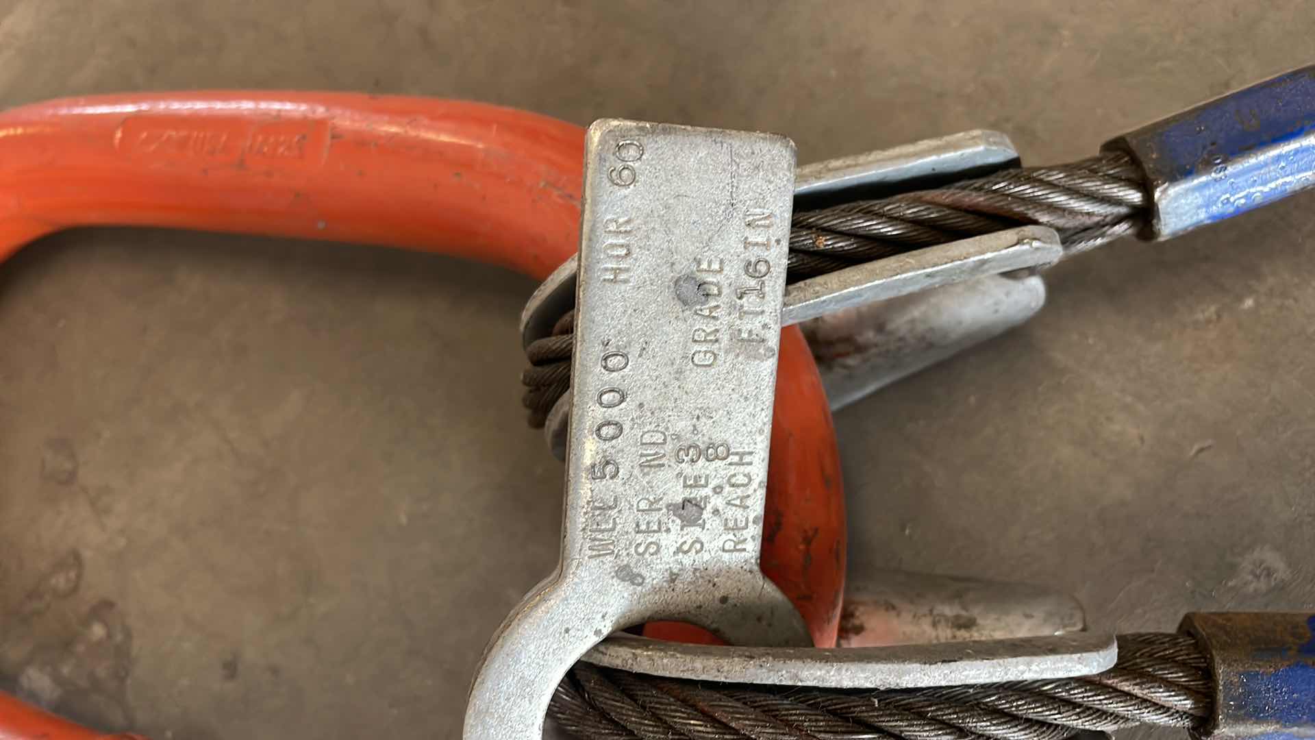 Photo 1 of 2-LEG BRIDLE 16” WIRE ROPE SLING WLL 5000