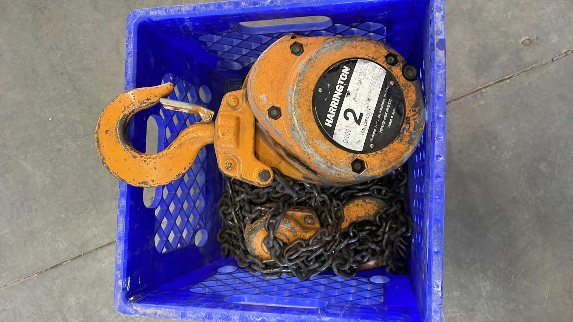 Photo 1 of HARRINGTON 2 TON CAPACITY HOIST CF4