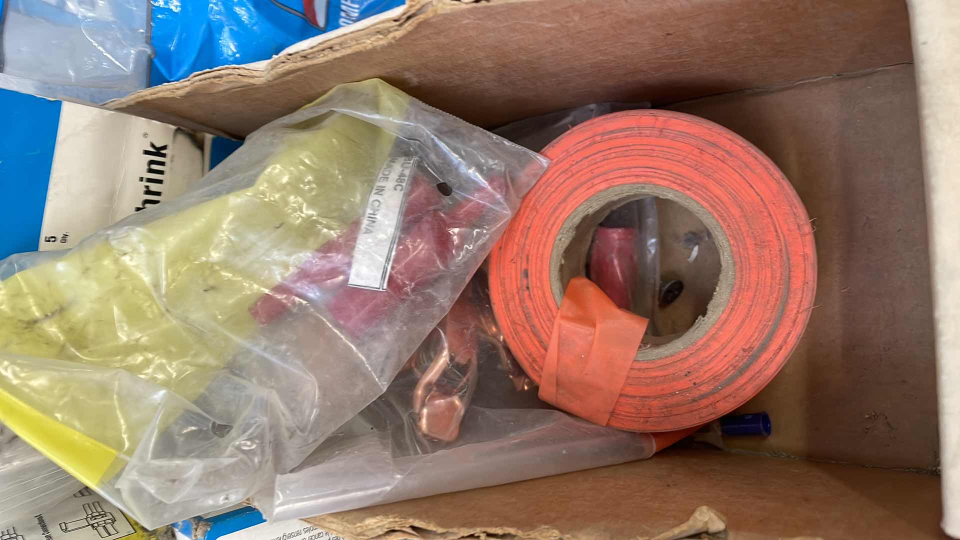 Photo 1 of CONTENT OF SHELF WIRE NUTS WIRE CONNECTORS ZIP TIES SHACKLES STORAGE BINS