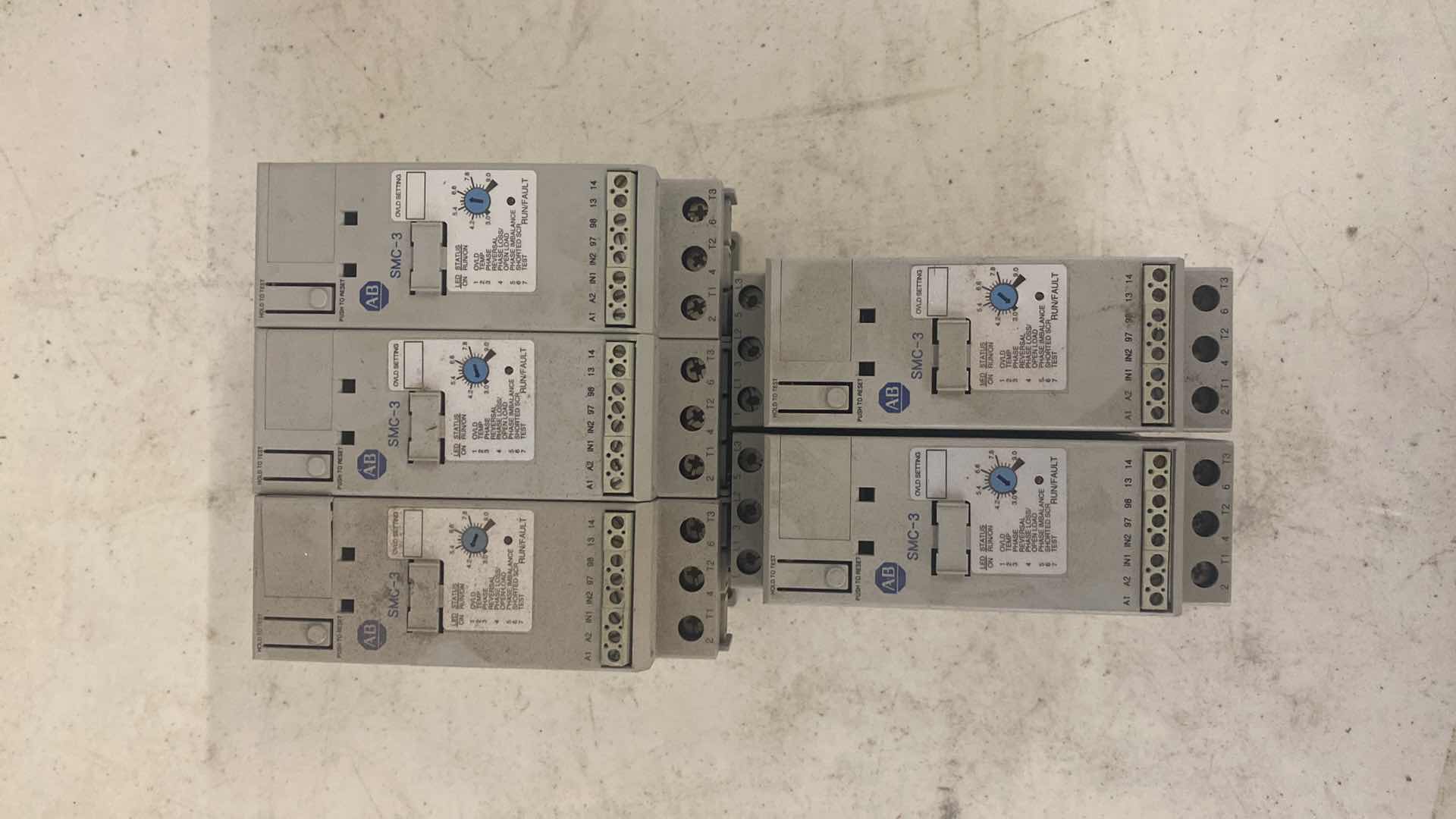 Photo 1 of ALLEN-BRADLEY 150 - C9NBD SMC-3 SMART MOTOR CONTROLLER 
(5) UNKNOWN WORKING CONDITION