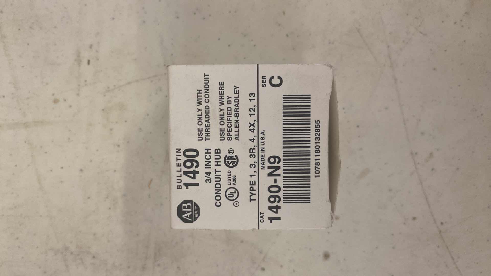 Photo 1 of ALLEN BRADLY BULLETIN 1490 3/4” CONDUIT HUB